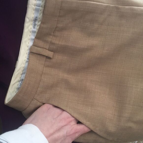 Max Mara Italian seasonless wool cropped trousers VTG - Picture 8 of 8